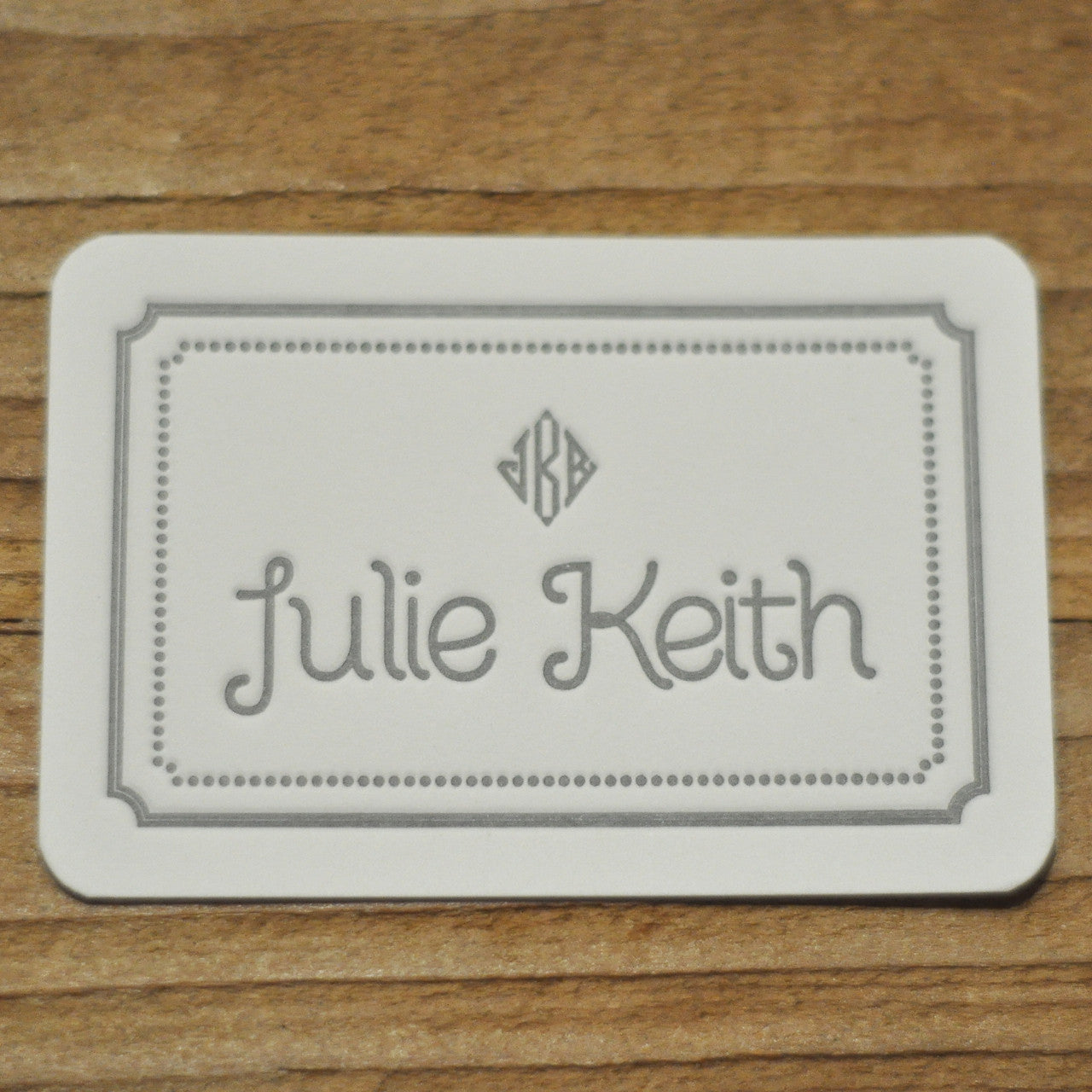 Personal Letterpressed Monogrammed Rectangular Enclosure