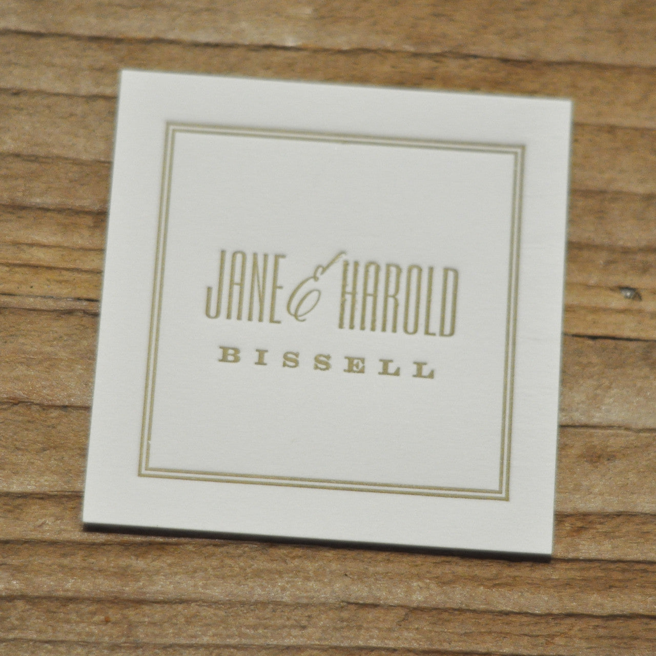 Sir Name Square Letterpress Enclosure