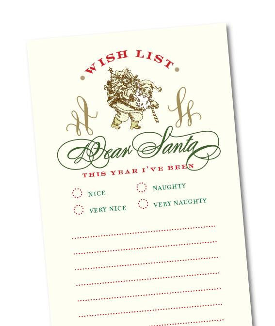 Dear Santa Wish List Letter to Santa