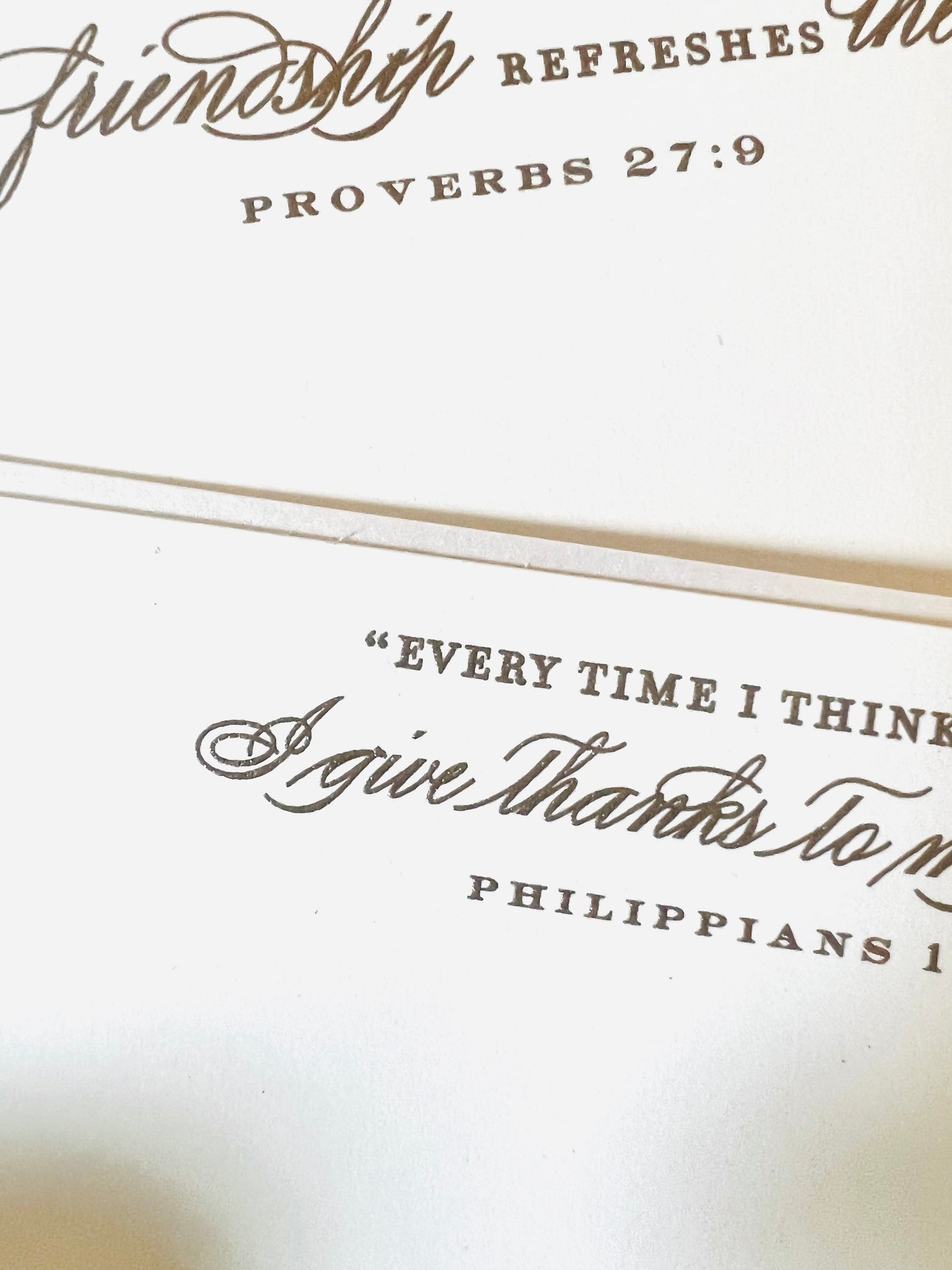 Raised Print Scripture Friendship Notes