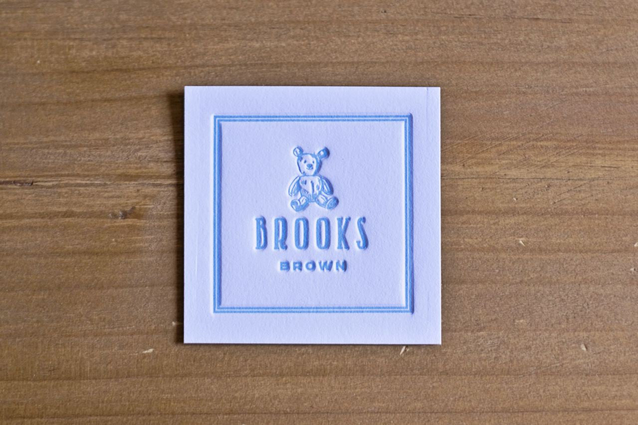 Square Letterpressed Baby Enclosure