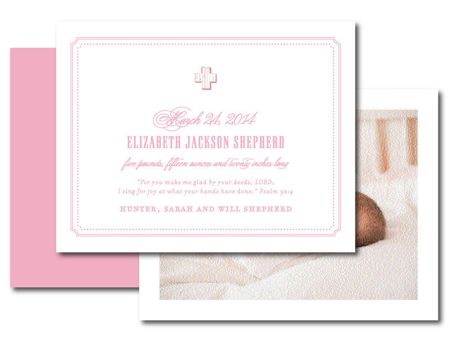 Letterpress Birth Announcement