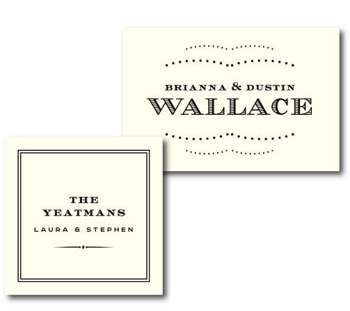 Sir Name Rectangle Letterpress Enclosure