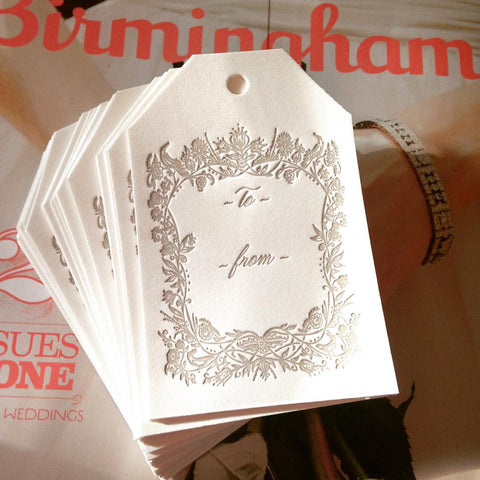 Ornate Letterpress Gift Tags (set of 5)
