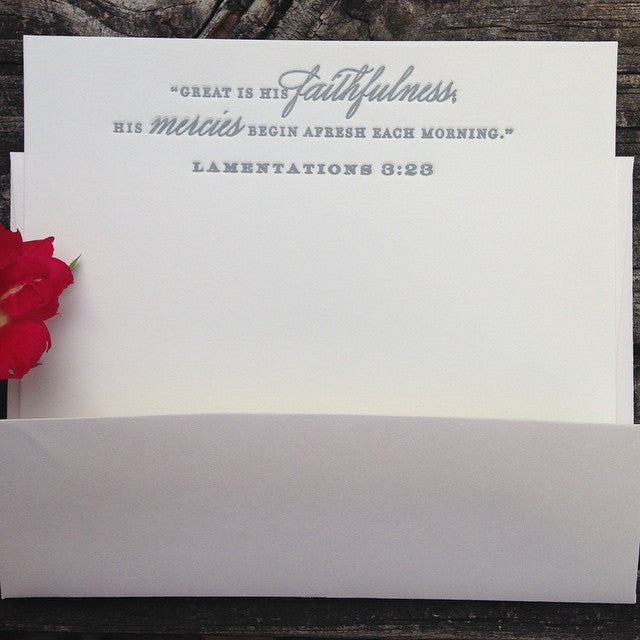 Letterpress Scripture Truths - Scripture Notes, individual Bible verses