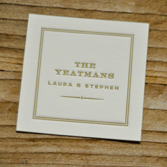 Classic Couple's Letterpressed Perfect Square Enclosure