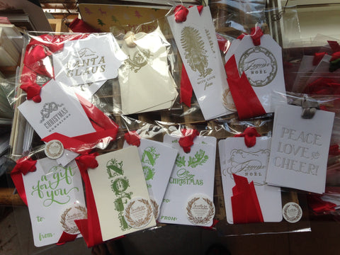 Letterpress Christmas Enclosure Gift Tags