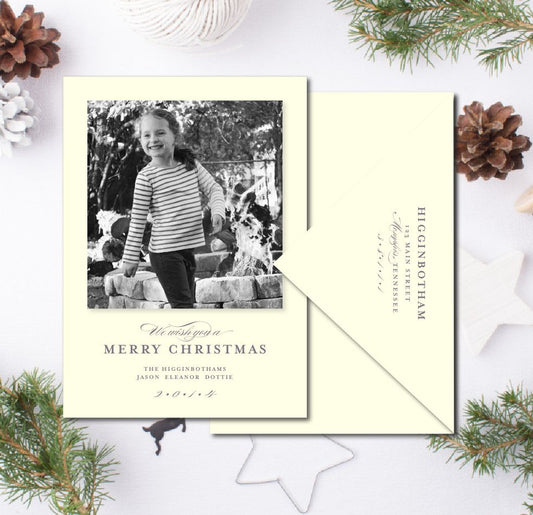 Letterpress Christmas Card - Merry Christmas