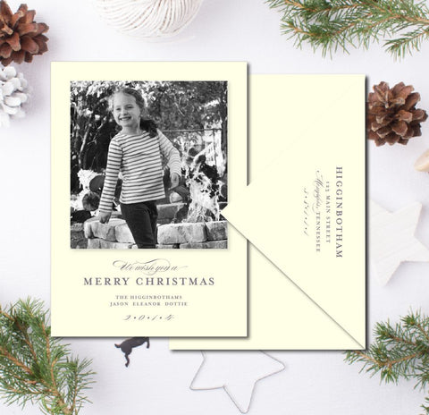 Letterpress Christmas Card - Merry Christmas