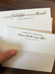 Raised Print Scripture Friendship Notes
