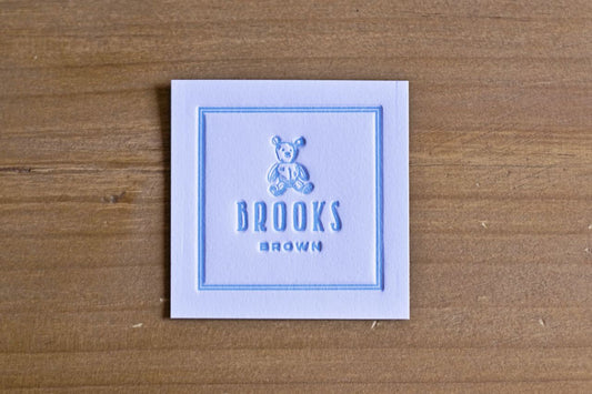 Square Letterpressed Baby Enclosure