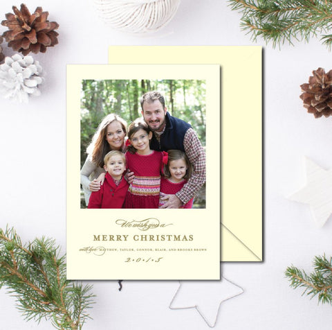 Letterpress Christmas Card - Merry Christmas