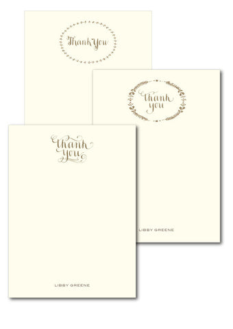 Personalized Thank you Notecard set